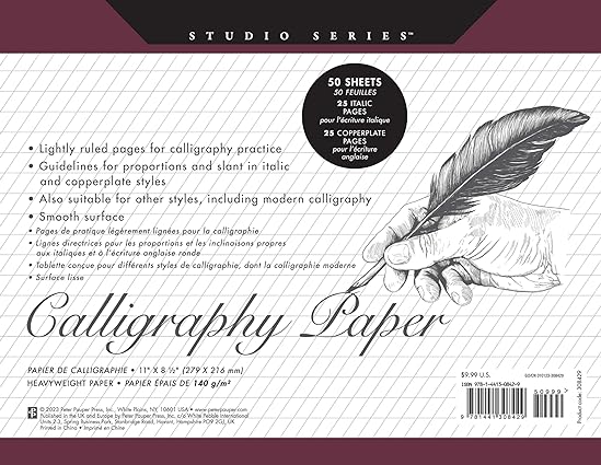 Studio Series Calligraphy Paper Pad: 50 Sheets