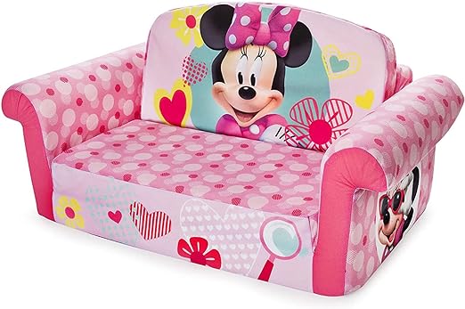 marshmallow Furniture, Children's 2 in 1 Flip Open Foam Sofa, Minnie Mouse, by Spin Master