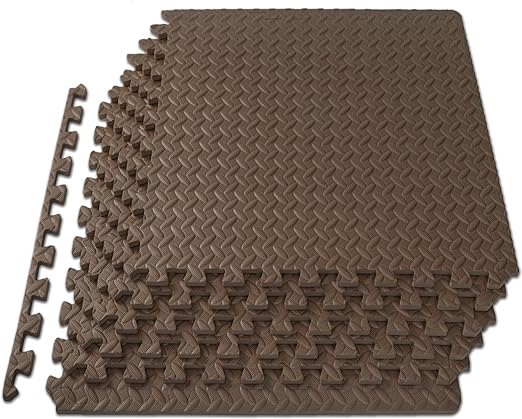 ProsourceFit Puzzle Exercise Mat ½ in, EVA Interlocking Foam Floor Tiles for Home Gym, Mat for Home Workout Equipment, Floor Padding for Kids