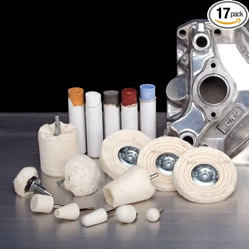 Eastwood 17 Pieces Buffing Kit for Buffing Polishing All Types Metal and Plastic Detailing Auto 5 Different Compounds & 5 Small Felt Bobs & 2 Mushroom Buffs & 2 Large Buffs & 3 Wheels
