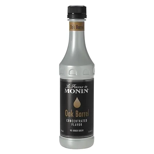 Monin - Oak Barrel Concentrated Flavor - No Added Sugar - Gluten Free - Vegan | 12.68 oz (375 ml)
