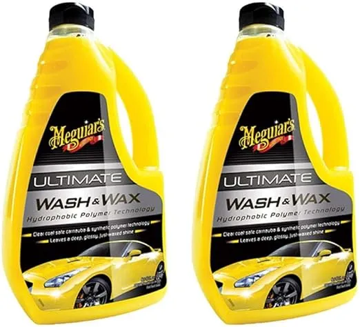 Meguiar's Ultimate Wash & Wax Car Care Cleaning Kit Solution, 48 Ounces (2 Pack)