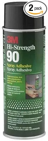 2 Pack 3M 90-24 Hi-Strength 90 Spray Adhesive - 17-1/2-oz Net Wt (30023)