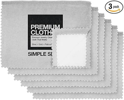NEW Set of 3 Premium Jewelry Cleaning Cloths - Best Polishing Cloth Solution for Silver Gold & Platinum