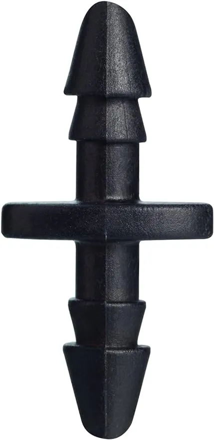 Orbit 67402 1/4" Barb Drip Irrigation, Drip Coupling, 25-Pack, Black