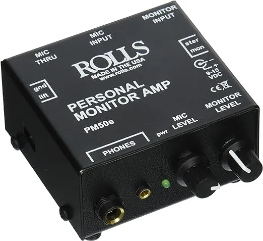 Rolls PM50s Personal Monitor Amplifier , Black