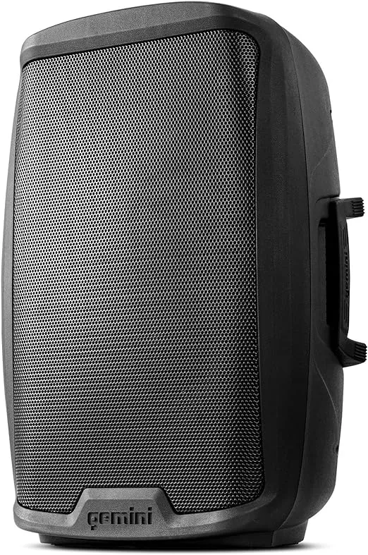 Gemini Sound AS-2115P Amplified 2-Channel PA DJ Monitor System, 15" Inch Woofer 2000W Watts Power Speakers with XLR Input/Output, 2 x 1/4" Inch Microphone/RCA and AUX Inputs w/Handles