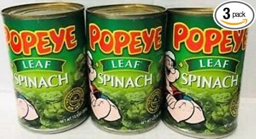 Popeye Leaf Spinach, All Natural, No Preservatives, 13.5 Oz (3 Pack)