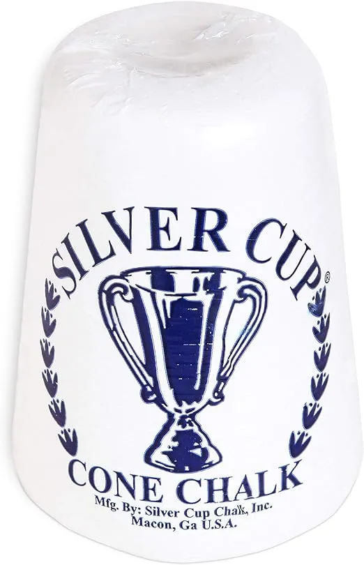 Silver Cup Billiard Cone Chalk White