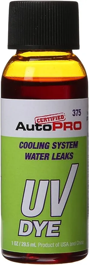 Interdynamics Certified A/C Pro Car Air Conditioner Leak Detector Dye, Leak Detection UV Dye for Cars and Radiators, 1 Oz