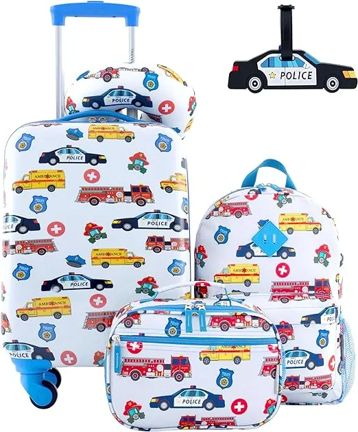 Travelers Club 5 Piece Kids' Luggage Set, First Responders