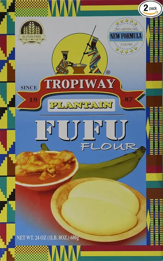 Plantain Fufu Flour 24oz Pack of 2