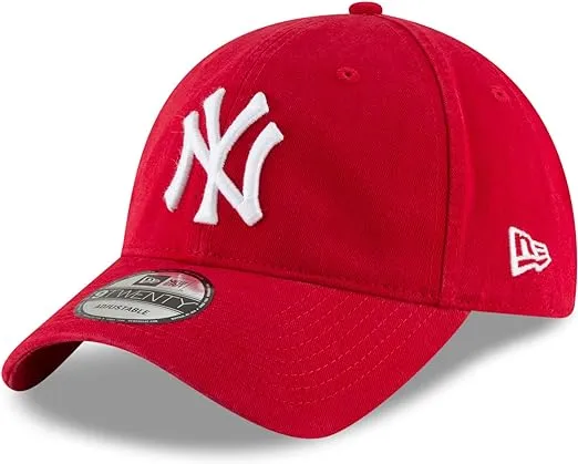 New Era MLB Core Classic 9TWENTY Adjustable Hat Cap One Size Fits All (New York Yankees Red)
