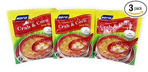 Nora Kitchen Chinese Style Crab and Corn Soup Mix, 2.12-Ounce 3 Pack