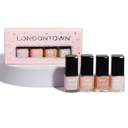 LONDONTOWN kur Illuminating Nail Concealer, Vegan, Cruelty Free, Gluten Free, Paraben Free Sheer Nail Polish Long Lasting Brightening Nail Care