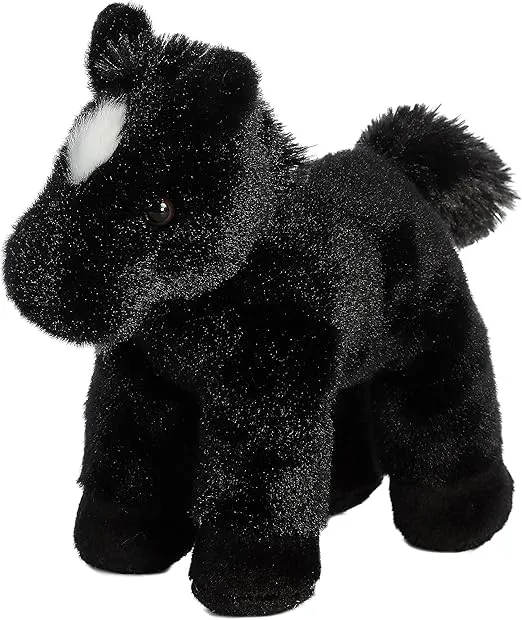 Aurora® Adorable Mini Flopsie™ Beau™ Stuffed Animal - Playful Ease - Timeless Companions - Black 8 Inches