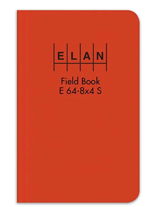 Elan Publishing Company E64-8x4S Sewn Field Surveying Book 4 5/8 x 7 1/4 Orange Stiff Cover (Pack of 12)