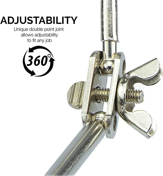 NEIKO 01902 Adjustable Helping Hand with Magnifying Glass, Third Hand Solder Aid, Soldering Wire Station Stand with Dual Alligator Clips and a Heavy Base, Beading & Jewelry Making Tools, Solder Holder