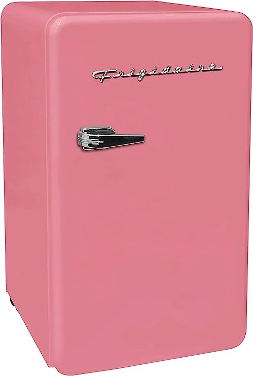 FRIGIDAIRE EFR372-PINK 3.2 Cu Ft Pink Retro Compact Rounded Corner Premium Mini Fridge