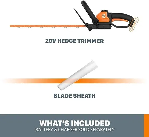 WORX WG261.9 20V Power Share 22" Cordless Hedge Trimmer (Tool Only)