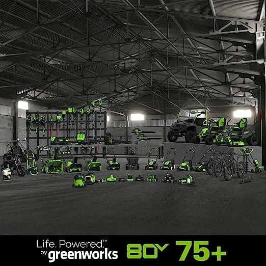 Greenworks 80V (75+ Compatible Tools) 20” Brushless Cordless Snow Blower, 2.0Ah Battery and Charger Included