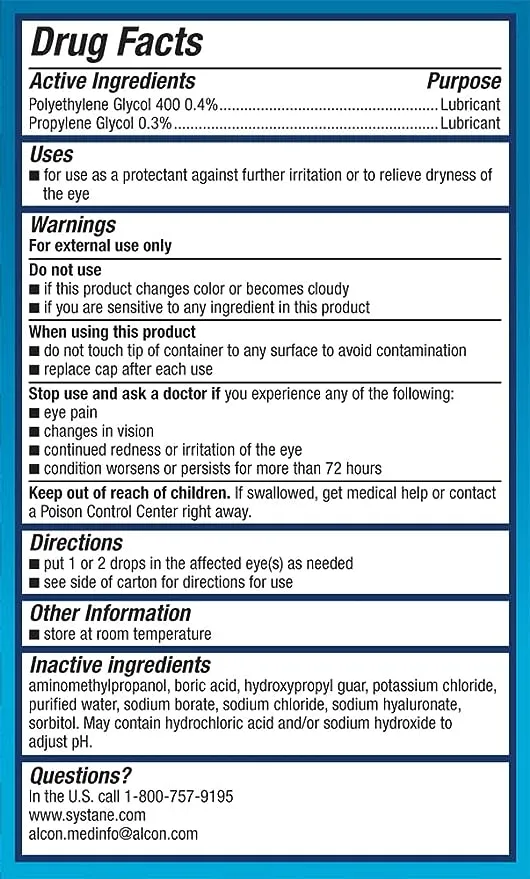 Systane Hydration Multi-Dose Preservative-Free Eye Drops Dry Eye Relief Twin Pack (2x10ml)