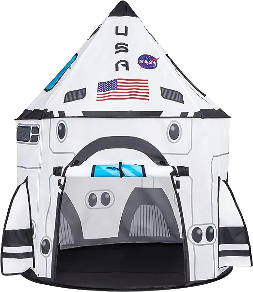 JOYIN Rocket Ship Play Tent Pop up Play Tent Kids Indoor Outdoor Spaceship Playhouse Tent Set