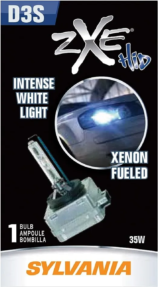 SYLVANIA - D3S SilverStar zXe HID (High Intensity Discharge) Headlight Bulb - High Performance Brighter and Whiter Light, Xenon Fueled, with a HID Attitude and Style (Contains 1 Bulb)