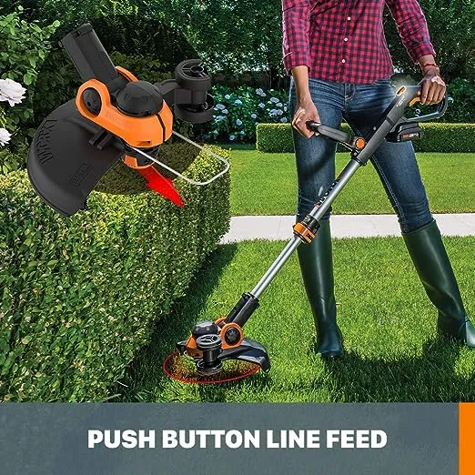 Worx String Trimmer Cordless 3.0 20V PowerShare 12" Edger & Weed Trimmer (Tool Only) WG163.9