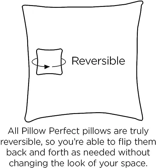 Pillow Perfect Stripe Indoor/Outdoor Chair Seat Cushion with Ties, Tufted, Weather, and Fade Resistant, 18.5" x 19", 2 Count