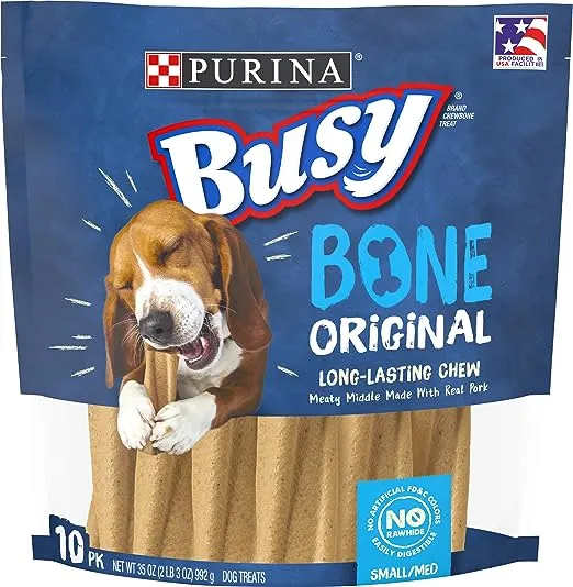 Purina Busy Made in USA Facilities Small/Medium Dog Bones, Original - 10 ct. Pouch