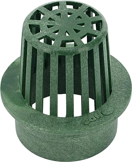 NDS 70* 3-Inch Atrium Grate, Connects to 3-Inch Drain Pipes and Fittings, for Small Lawns, Landscaping and Patios, Plastic, Green