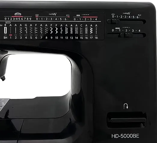 Janome HD5000 Black Edition Heavy Duty Sewing Machine with Bonus Quilt Kit Large