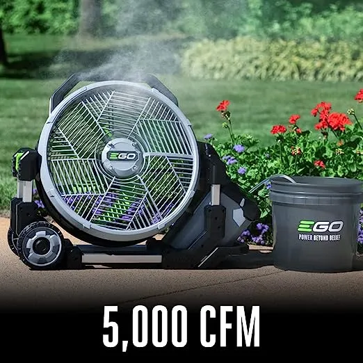 EGO Power+ FN1800 18-Inch 5 Speed 20MPH Portable Misting Fan, Battery and Charger Not Included, Black