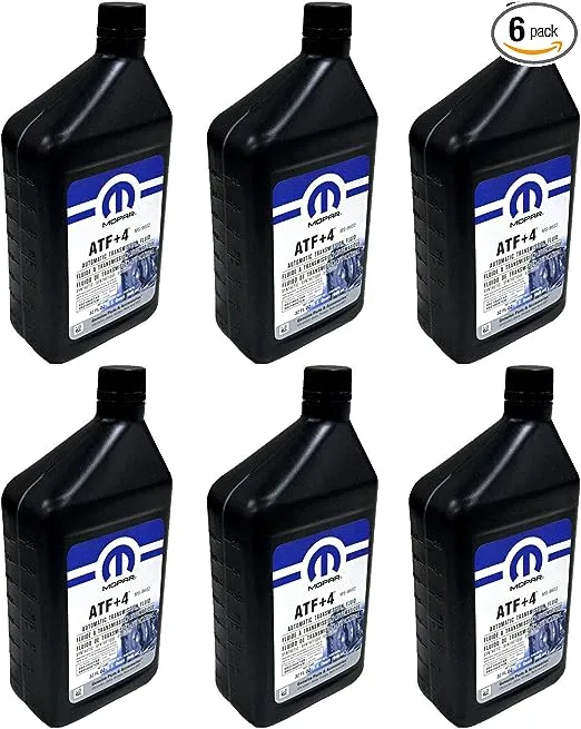 Mopar 68218057AB ATF+4 Automatic Transmission Fluid, 1 Quart (6 Pack)