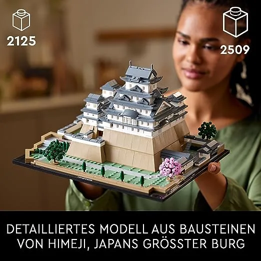 LEGO 21060 Architecture Himeji Castle, Adult Block Set to Build Castle Model, Gift Idea for Architect and Japanese Culture Fan, Includes Cherry Trees to Build