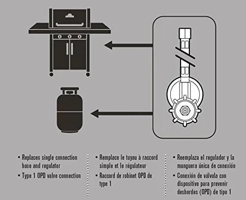 Char-Broil 5484667 Hose and Regulator,Black, 20 inches, Black