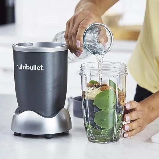 NutriBullet NBR-1201 12-Piece High-Speed Blender/Mixer System, Gray (600 Watts)