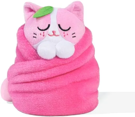 Hashtag Collectibles Purritos Series 3 - Strawberry Cat Toy Figure, Pink & White, 6.5"Lx3.5"Wx5"H