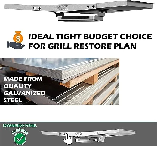 Grease Tray with Catch Pan - Universal Drip Pan for 4/5 Burner Gas Grill Models from Dyna Glo, Nexgrill, Expert Grill, Kenmore, BHG and More - Galvanized Steel Grill Replacement Parts(24"-30")