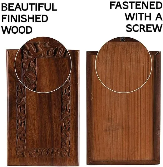 SOULURNS - Border Engraved Rosewood Cremation Urns for Human Ashes Adult Male Female - Wooden Decorative Urns Box and Casket for Men Women Child - Burial Urn for Adults with Velvet Bag