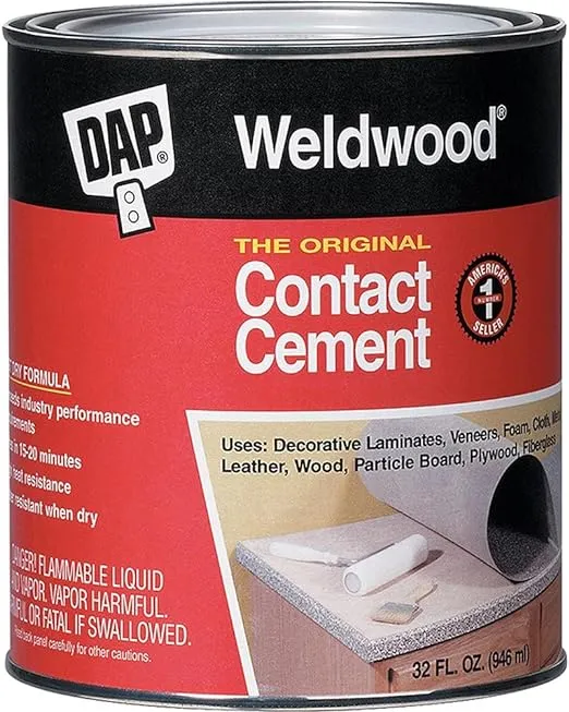DAP 00272 Original Contact Cement Qt Raw Building Material, 1, Tan, 32 Fl Oz