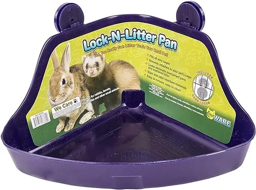 Ware Manufacturing (2 Pack) Plastic Lock-N-Litter Pan for Small Pets - Size Regular