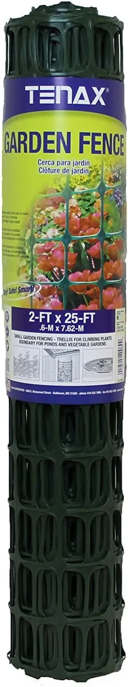 Tenax Garden Fence, 2 x 25-Feet, Green