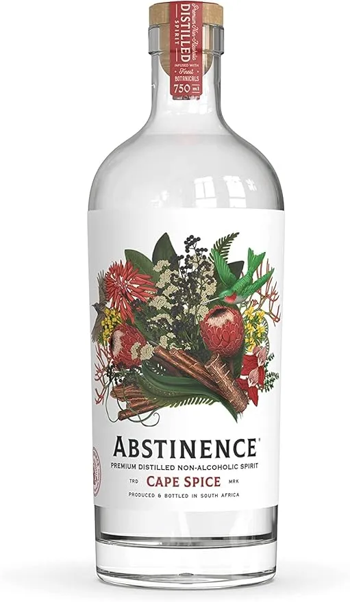 Abstinence Spirits Cape Spice | Award Winning Alcohol-Free Spirit | Calorie-free, Sugar-free | 750ml