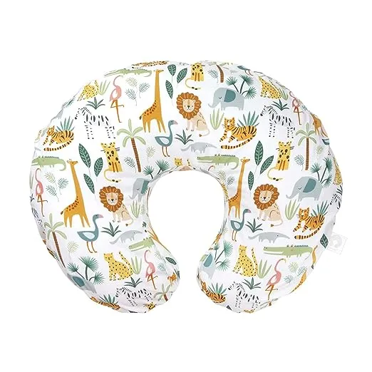 Boppy Nursing Pillow Cover, Colorful Wildlife, Cotton Blend, Fits The Original Support for Breastfeeding, Bottle Feeding, and Bonding, Cover Only, Sold Separately