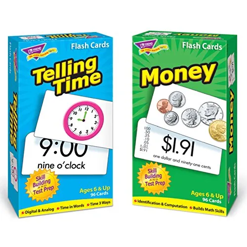 TREND enterprises, Inc. T-53905 Time and Money Skill Drill Flash Cards Assortment