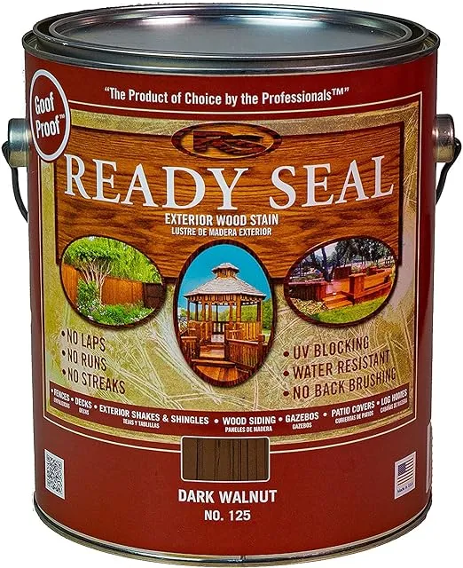 Ready Seal 125 1-Gallon Can Dark Walnut Exterior Wood Stain and Sealer