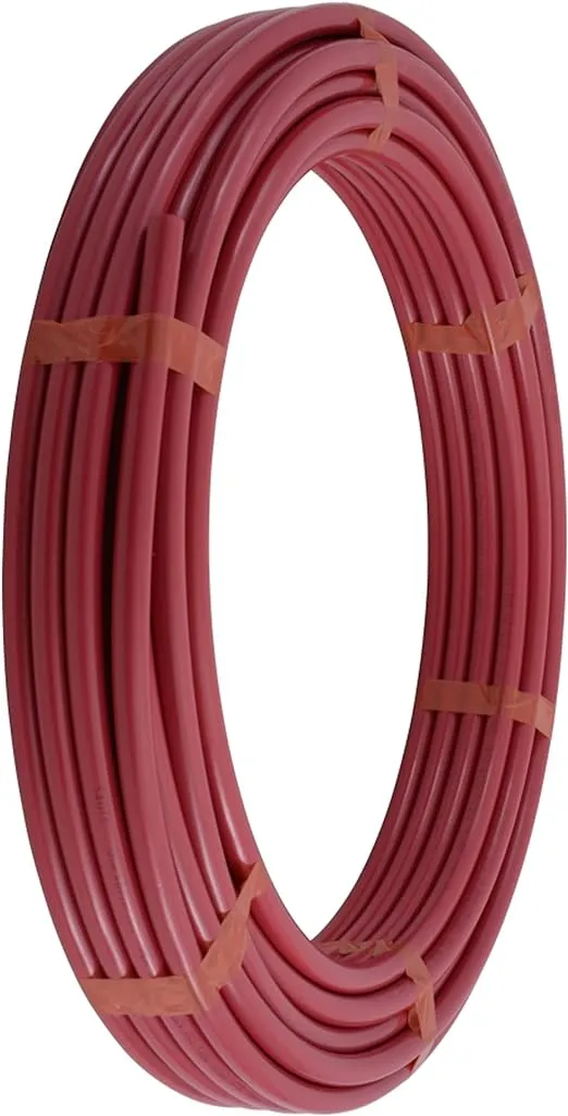 SharkBite 1/2 Inch x 100 Feet Red PEX-A, PEX Pipe Flexible Water Tubing for Plumbing, UA60R100