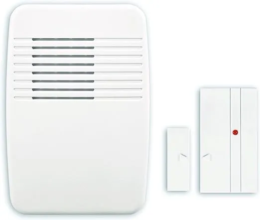 Globe Electric Heath Zenith SL-7368-02 Wireless Entry Alert Chime,White, Multi-function Kit